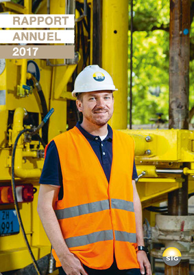 Rapport annuel 2017 couverture du rapport annuel SIG 2017