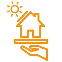 Un panneau solaire sur une maison