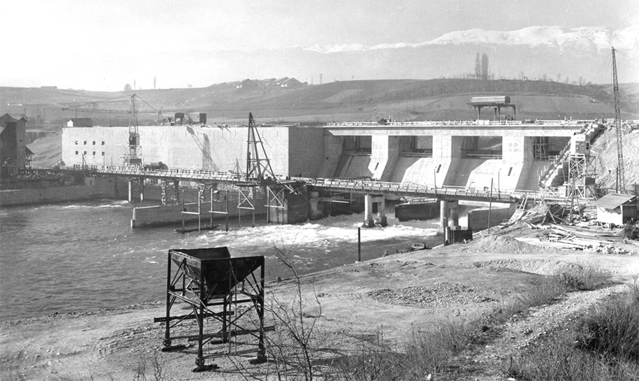 Barrage de Verbois en 1943