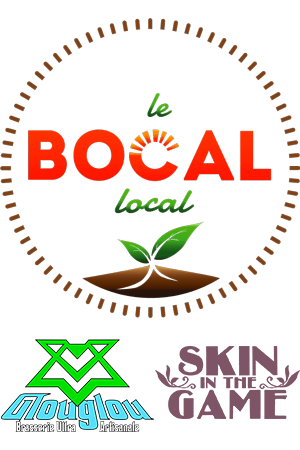 logos Bocal Local, Brasserie Glouglou, Skin in the Game logos Bocal Local, Brasserie Glouglou, Skin in the Game